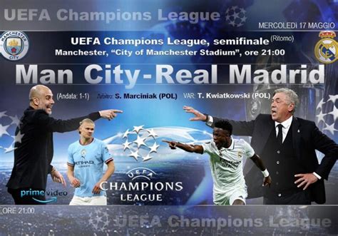 dove vedere manchester city real